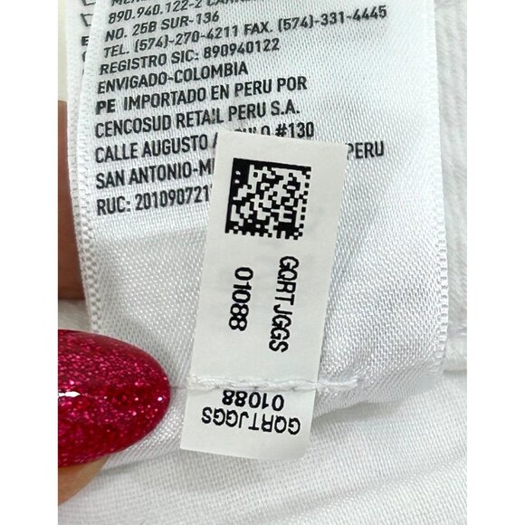 American Eagle Women’s White Jeans 8 Regular Ankle Tapered Stretch Mom Jean Logo - Picture 6 of 16